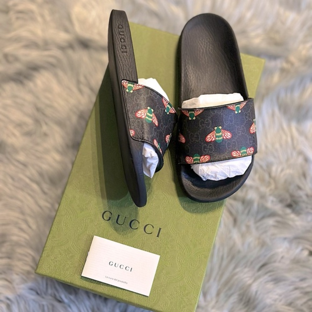 GUCCI | GG Supreme Black H2O Signature 🐝 Bee Multicolor Design | GUC | 5M/7.5W